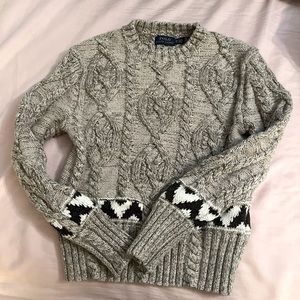 Polo by Ralph Lauren Gray Cable Knit Sweater